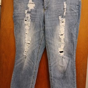 Distressed jeans